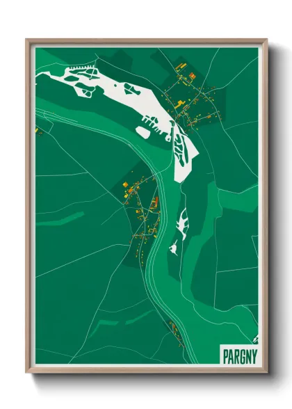 Une affiche de carte sur Pargny