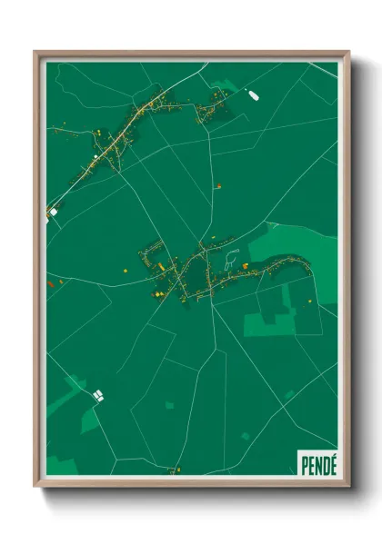 Une affiche de carte sur Pendé