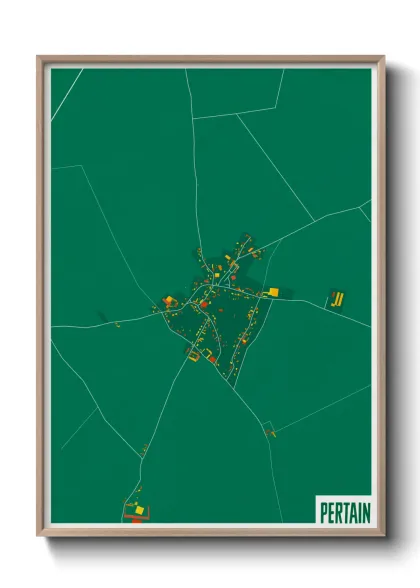 Une affiche de carte sur Pertain