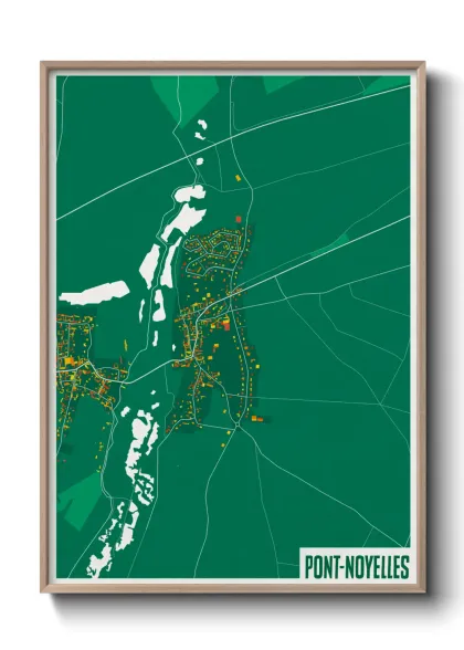 Une affiche de carte sur Pont-Noyelles