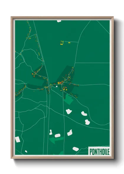 Une affiche de carte sur Ponthoile