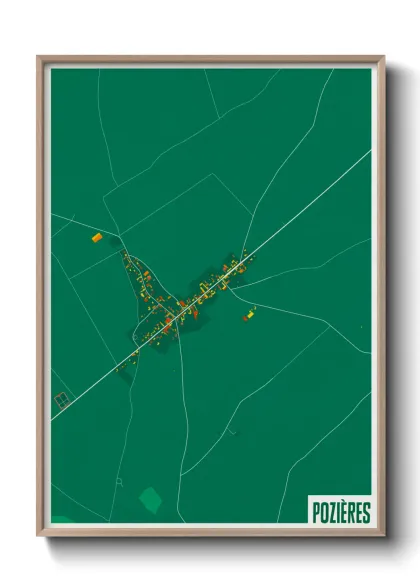 Une affiche de carte sur Pozières