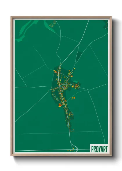 Une affiche de carte sur Proyart