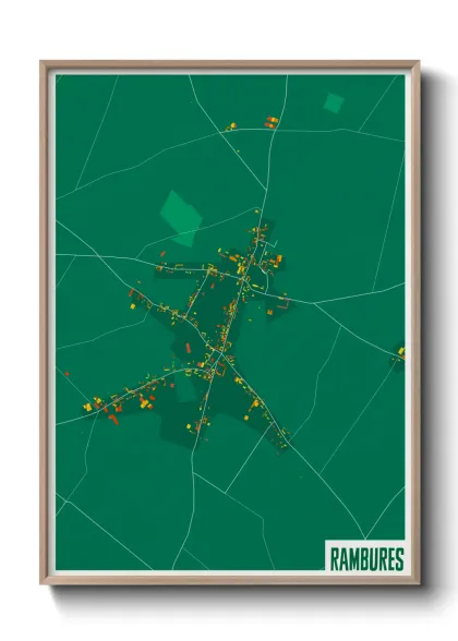 Une affiche de carte sur Rambures