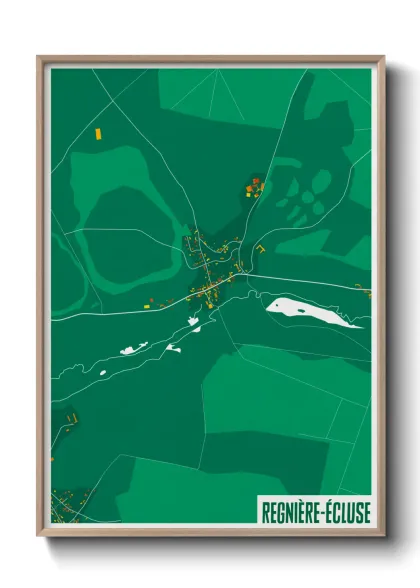 Une affiche de carte sur Regnière-Écluse