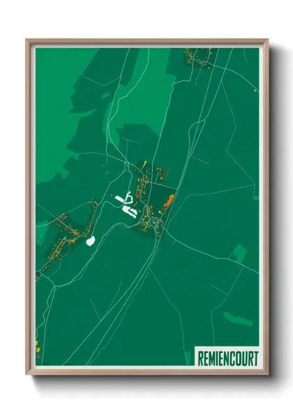 Une affiche de carte sur Remiencourt
