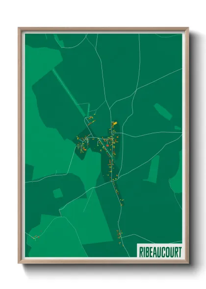 Une affiche de carte sur Ribeaucourt