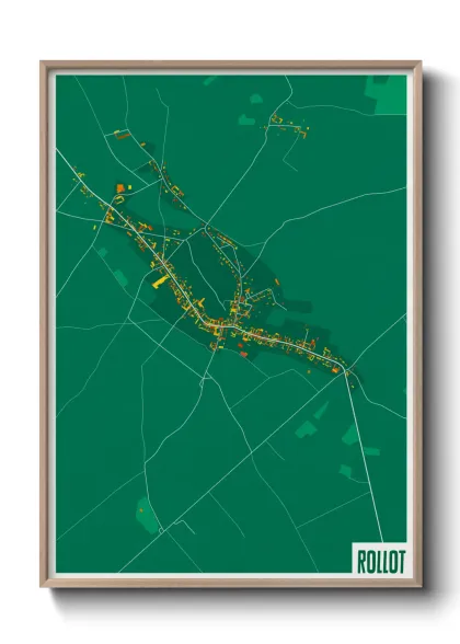 Une affiche de carte sur Rollot