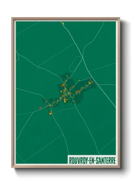 Une affiche de carte sur Rouvroy-en-Santerre