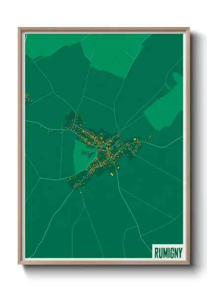 Une affiche de carte sur Rumigny
