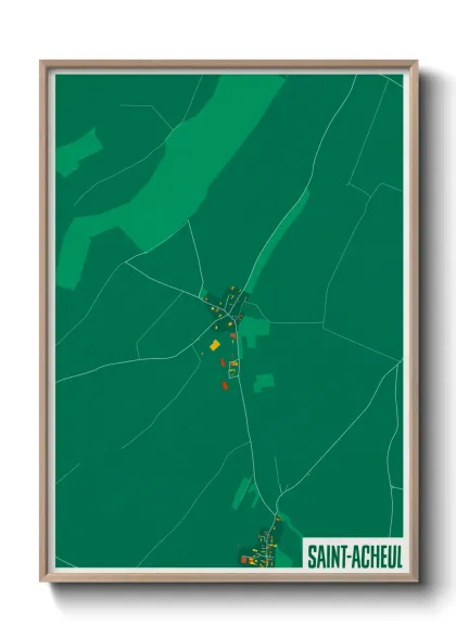 Une affiche de carte sur Saint-Acheul