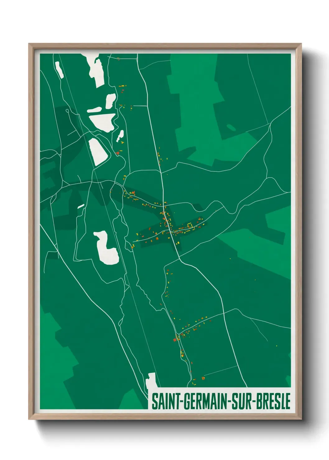 Un poster carte Saint-Germain-sur-Bresle