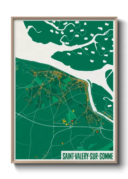 Une affiche de carte sur Saint-Valery-sur-Somme