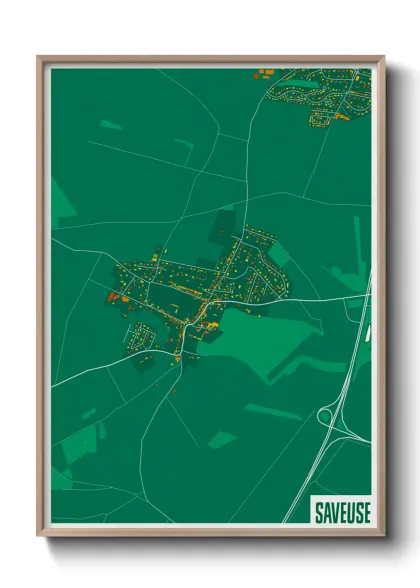 Une affiche de carte sur Saveuse
