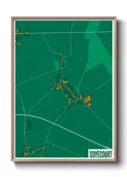 Une affiche de carte sur Soyécourt