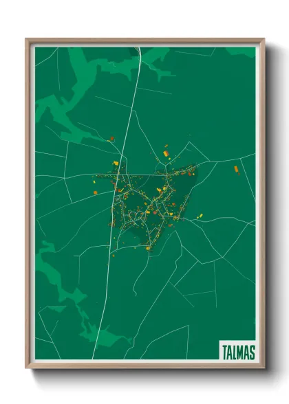Une affiche de carte sur Talmas