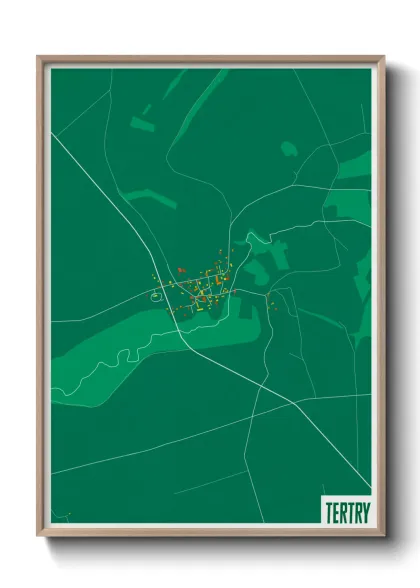 Une affiche de carte sur Tertry