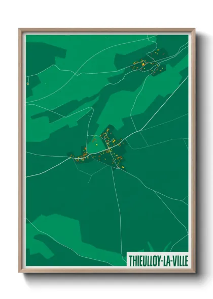 Une affiche de carte sur Thieulloy-la-Ville