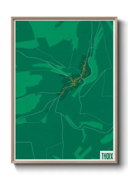 Une affiche de carte sur Thoix