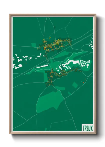 Une affiche de carte sur Treux