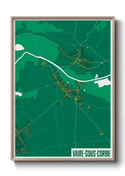 Une affiche de carte sur Vaire-sous-Corbie