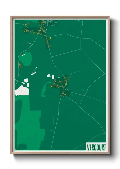 Une affiche de carte sur Vercourt