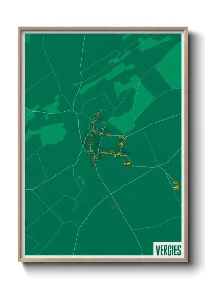 Une affiche de carte sur Vergies