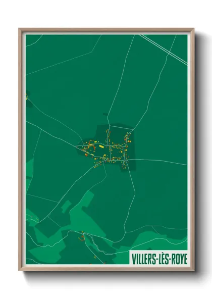 Une affiche de carte sur Villers-lès-Roye
