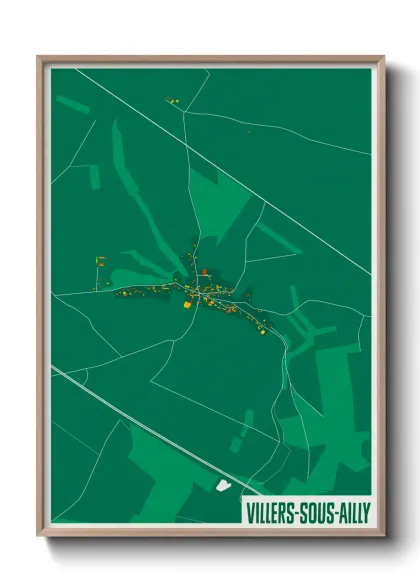 Une affiche de carte sur Villers-sous-Ailly