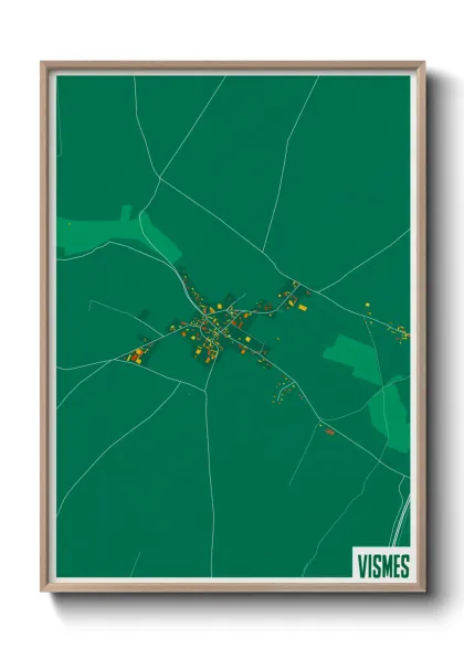 Une affiche de carte sur Vismes