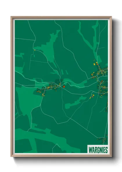 Une affiche de carte sur Wargnies