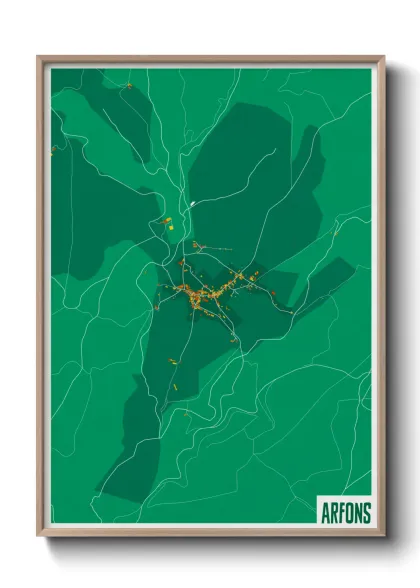 Une affiche de carte sur Arfons