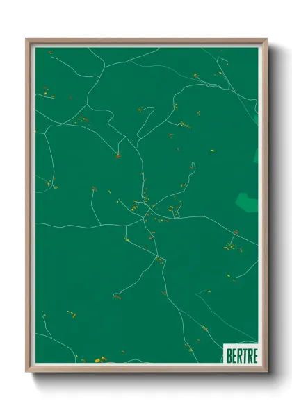 Une affiche de carte sur Bertre