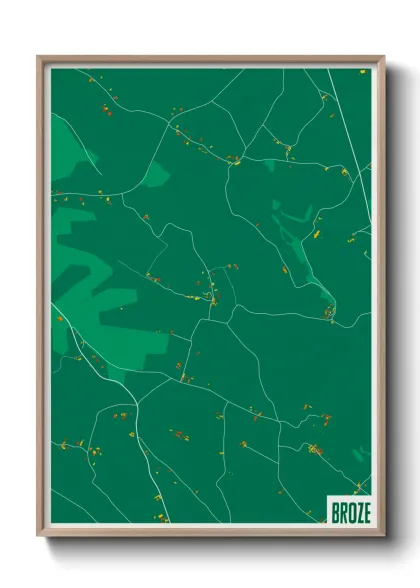 Une affiche de carte sur Broze