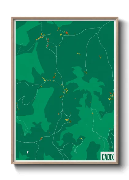 Une affiche de carte sur Cadix