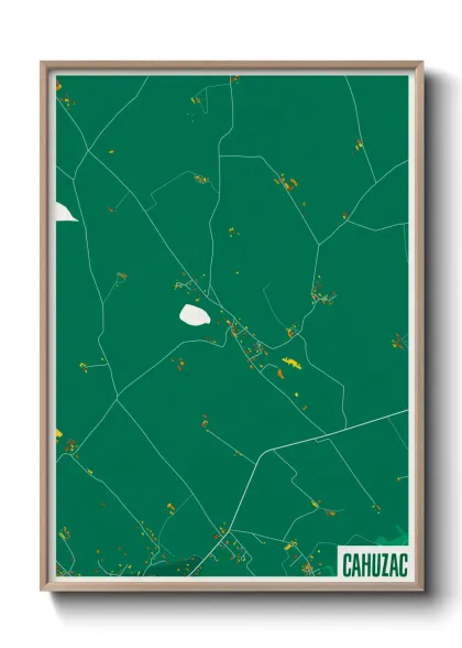 Une affiche de carte sur Cahuzac