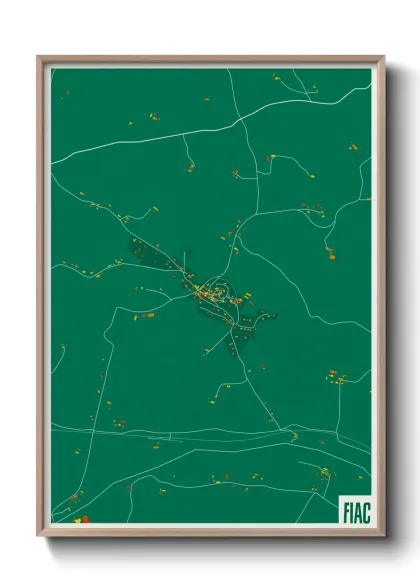 Une affiche de carte sur Fiac