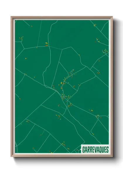 Une affiche de carte sur Garrevaques