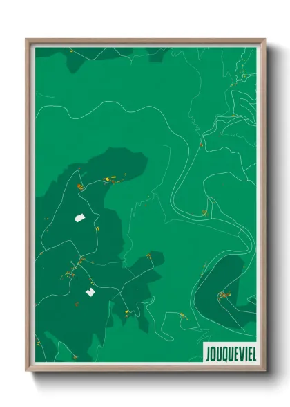Une affiche de carte sur Jouqueviel
