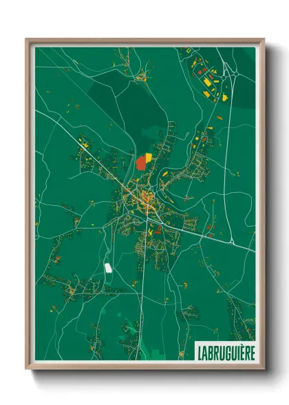 Une affiche de carte sur Labruguière