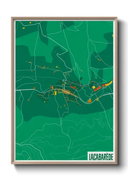 Une affiche de carte sur Lacabarède