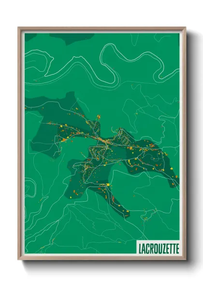 Une affiche de carte sur Lacrouzette