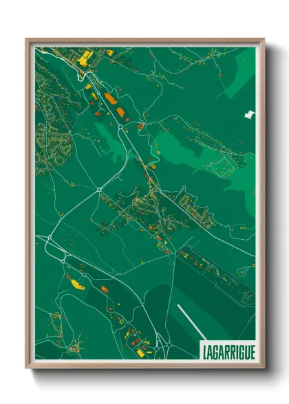 Une affiche de carte sur Lagarrigue