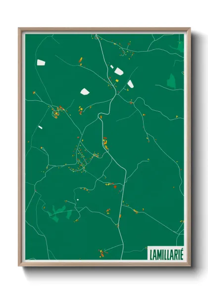 Une affiche de carte sur Lamillarié