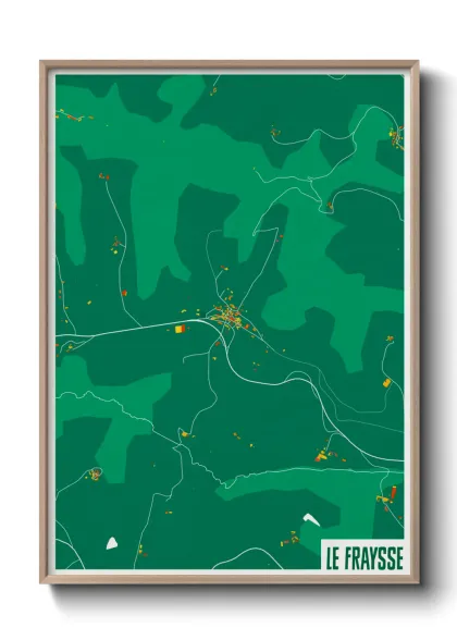 Une affiche de carte sur Le Fraysse