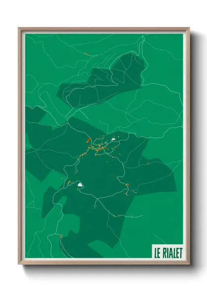 Une affiche de carte sur Le Rialet