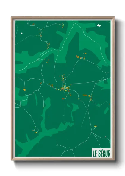 Une affiche de carte sur Le Ségur