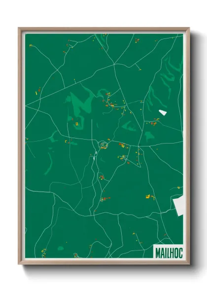 Une affiche de carte sur Mailhoc