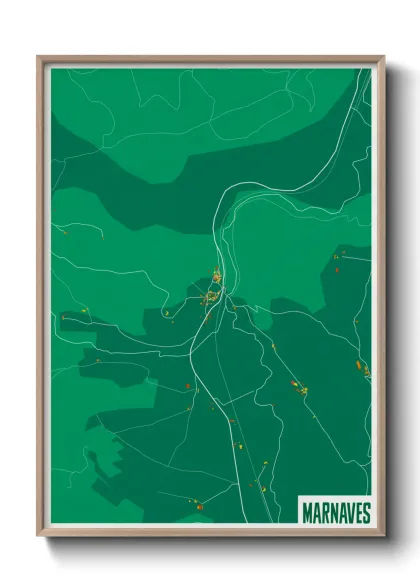 Une affiche de carte sur Marnaves