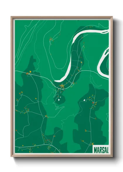 Une affiche de carte sur Marsal